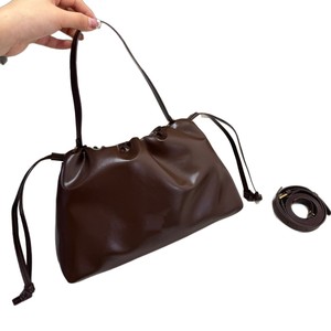 Drawstring Cloud Bag Horizontal <b>Square</b> <b>Adjustable</b> Strap Brown Women's Shoulder Bag Leisure Travel Spring 2026 - Product Image 5