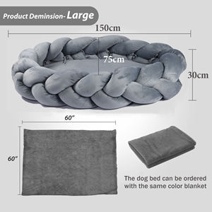 เตียงสุนัขขนาดใหญ่พิเศษ XXL ผ้าคริสตัลฟลานเนล ทนทานต่อการใช้งาน พร้อมฟองน้ำเมมโมรี่โฟม สำหรับเจ้าของสัตว์เลี้ยงและสัตว์เลี้ยง ใช้ร่วมกันได้ - Product Image 3