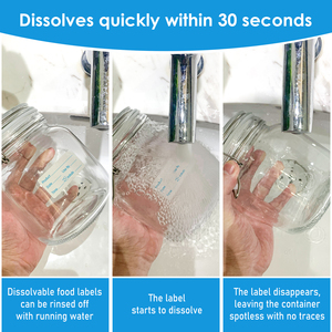 1x2" Water-Soluble Dissolvable <b>Labels</b> BPA-Free for Inkjet Laser Printing - Product Image 4