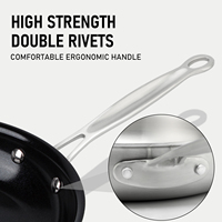 Wok Friteuse Professionnel en Acier Inoxydable 304 5 Plis de Haute Qualité avec Revêtement Céramique Antiadhésif Sans PFOA ni PFAS pour Cuisine de Restaurant