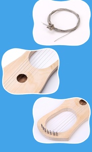 Kit de Bricolage Harpe Lyre en Bois à Peindre Soi-même, Non Finie, à Colorier à la Main, Matériel d'Accessoires d'Instrument, Ensemble de Bricolage Musical, Jouet - Product Image 6