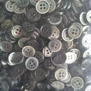 Mỏng Viền 4-Lỗ Đen Mẹ Ngọc Trai Shell Nút Cho Áo Sơ Mi Cardigans-Mô Hình Hình Chữ Nhật Kỹ Thuật Mạ Giới Hạn Thời Gian Tại Chỗ - Product Image 1