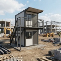 Casas Modulares Prefabricadas de Acero en Contenedores de 10 pies, 20 pies y 40 pies, Portátiles y Desmontables, para Dormitorios y Oficinas en Obras de Construcción