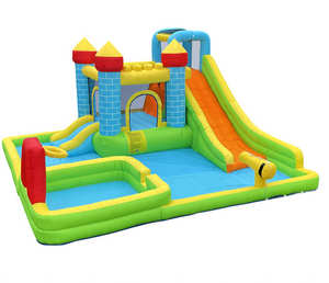 Château gonflable géant et durable <span class=keywords><strong>pour</strong></span> les fêtes d'été Maison de rebond en plein air avec <span class=keywords><strong>arche</strong></span> et piscine <span class=keywords><strong>pour</strong></span> le jardin - Product Image 1