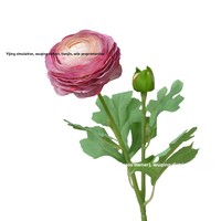 2 Tangkai Bunga Sutra Buatan Berkualitas Tinggi, Realistis, Multi-petal Peony untuk Dekorasi Rumah, Ruang Tamu, dan Pernikahan
