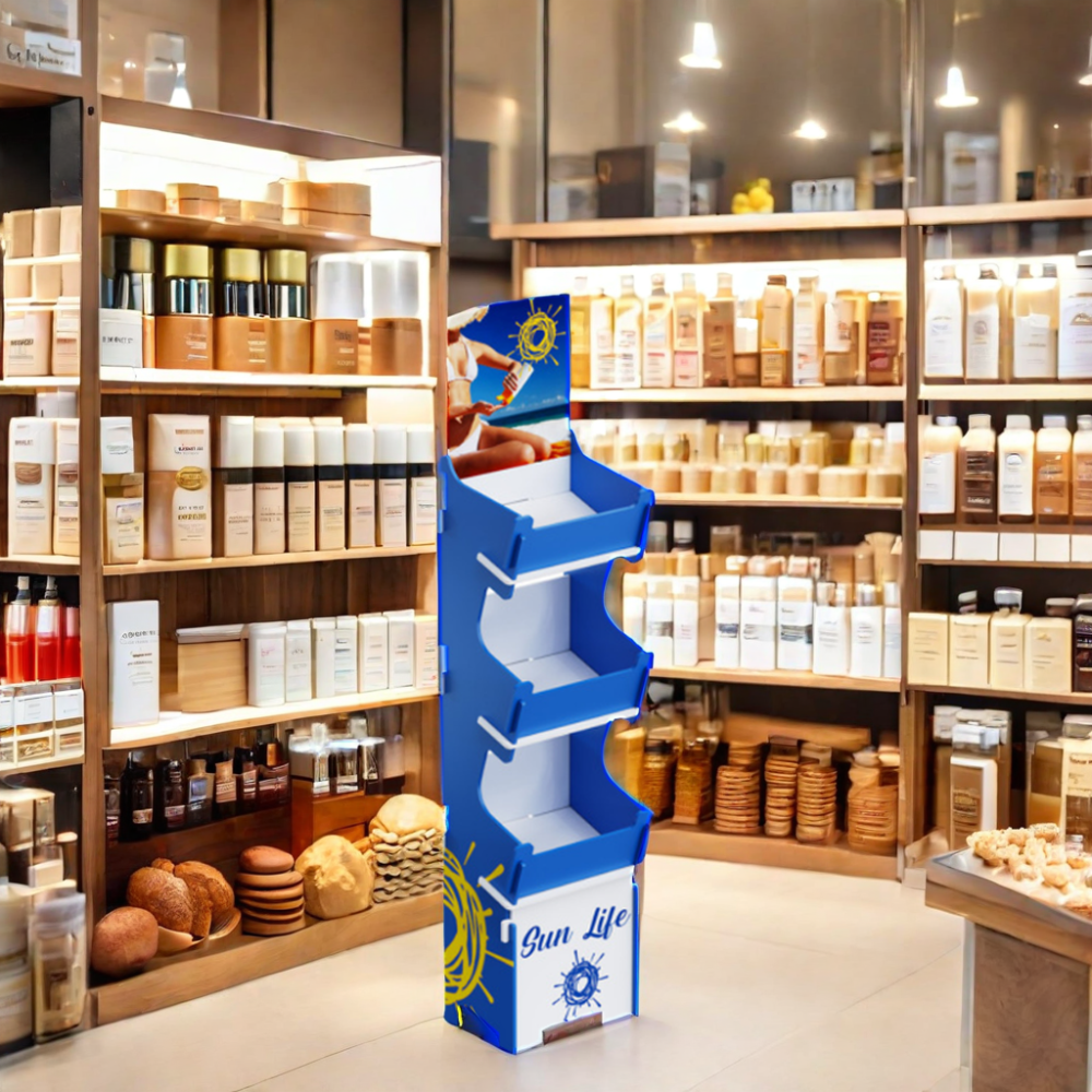 Customizable Modern for Floor Display Stand for Wood Shoes Custom Logo Retail Stores and Shops — view 5