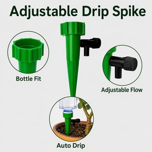 <span class=keywords><strong>Kit</strong></span> d'<span class=keywords><strong>arrosage</strong></span> automatique pour plantes en pot avec embout en plastique auto-arrosant, valve de contrôle de débit réglable et tête d'irrigation <span class=keywords><strong>goutte</strong></span> <span class=keywords><strong>à</strong></span> <span class=keywords><strong>goutte</strong></span> pour <span class=keywords><strong>bouteille</strong></span> - Product Image 4
