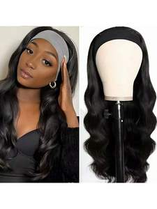 Parrucca per <span class=keywords><strong>capelli</strong></span> con <span class=keywords><strong>capelli</strong></span> umani, colore naturale 100 vergine <span class=keywords><strong>capelli</strong></span> umani con fascia per donne nere - Product Image 3