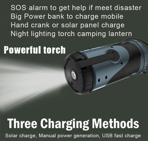 Radio portátil para acampar en el hogar, antorcha desmontable, multialtavoz cilíndrico, NOAA, WB, AM, FM, DAB, transmisiones de emergencia, Radio por Internet - Product Image 2