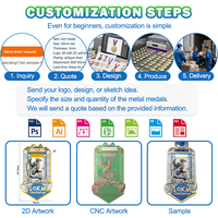 Médaille de Marathon Personnalisée en Émail Souple Or et Argent, Médaille Finisher de Natation Sportive en Métal, Fabricant avec Design Gratuit