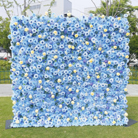 NINI Moderne Elegante Realistische Zijden Bloemenwand Gordijn 3D Opvouwbaar Op Maat Gemaakte Kleuren Handgemaakt Antibacteriële Bloemenwand voor Feestdagen