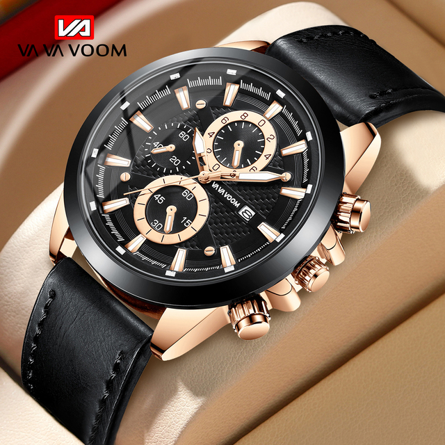 Hot Selling Fashion Business Leather Band Luxury Waterproof Quartz Watch OEM Brand Hands Wristwatch Custom Logo Wrist Watch Men