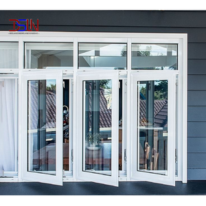 Ventana Abatible de PVC Ahorradora de Energía, Vidrio de Doble Panel con Aislamiento Térmico para Apartamentos Modernos y Baños, Fabricante con Certificación Energy Star - Product Image 1