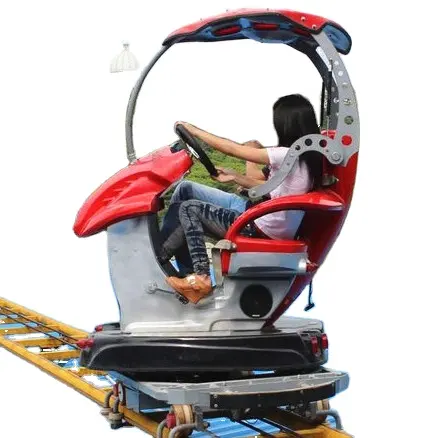 Popular amusement park rides track train style sightseeing sky bike air paddling ride for sale
