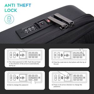 Anti-theft Hard Shell Expandable <b>Backpack</b> Waterproof PC ABS Commute Travel <b>Backpack</b> with TSA Lock - Product Image 3