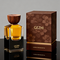 Vente directe d'usine, flacon de parfum 30ML 50ML, flacon de parfum en verre rectangulaire, flacon de parfum en verre avec couvercle en bois