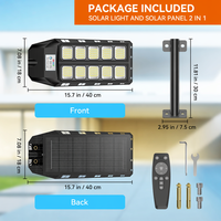 Lot de 4 lampes solaires murales extérieures étanches IP65 avec télécommande, 330 LED SMD 5730, 10 coupelles, lumière du jour pour jardin et cour