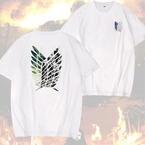 เสื้อผ้าแนวสตรีทเสื้อยืดเสื้อยืดผู้ชายเสื้อยืดลายปีกเสรีภาพเสื้อยืดอนิเมะไอลุนเสื้อยืดคอตตอนโจมตีอะนิเมะยักษ์ - Product Image 2