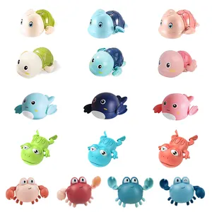 沐浴婴儿玩具浮动发条浴池可爱卡通海龟海豚沐浴亲子互动套装儿童玩具