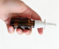 Flacon pulvérisateur nasal en verre multi-tailles avec pompe, vaporisateur nasal, flacons de 5 ml à 100 ml, pompe nasale blanche, accessoires en PP