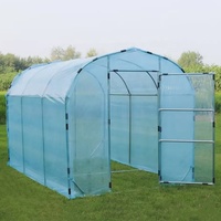 Serre miniature en polytunnel pour jardin, couverture en film plastique PE anti-UV pour l'extérieur, saison hivernale, faible coût