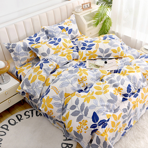 Chất Lượng Cao 100% Polyester Sợi Nhỏ Phân Tán In Tấm Ga Giường Đặt Đồng Bằng Phong Cách Khách Sạn & Bệnh Viện Bộ Đồ Giường Nhà Máy Giá - Product Image 3