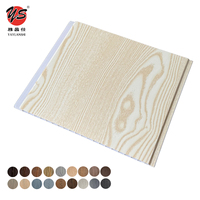 Plaque de plafond en PVC de haute qualité YS pour la décoration intérieure des halls, finition grain de bois, panneau résistant à l'humidité