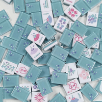 Stock US, Tuiles de Mahjong de Noël, Tuiles de Mahjong Américaines, Mahjong Papillon Gris, Ensemble de Mahjong Moderne, Tuiles Multicouches, Fête Familiale