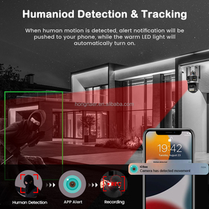 Cámara de Seguridad Inteligente WiFi Hongnaer <span class=keywords><strong>ICSee</strong></span> 3/9MP con Alexa y Asistente de Google, PTZ, 3 Lentes, para Exteriores, Hogar y Tienda - Product Image 4