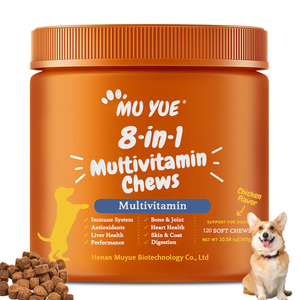 120 comprimés de vitamines pour animaux de compagnie, supplément multivitaminé 150in01, comprimés à mâcher pour l'immunité, la digestion, la santé des articulations et du cœur pour chiens - Product Image 1