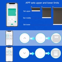 SZMYQ Tuya 1.3Nm Tuya Smart Home ZigBee Motor para Cortinas Enrollables con Batería de Litio Recargable para Tubo de 38 mm