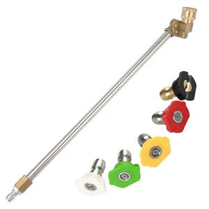 Pressure Washer Wand with Adjustable Angle Nozzle, Spray Lance 180 Degree with 5 Angles Quick Connect Pivot Adapter