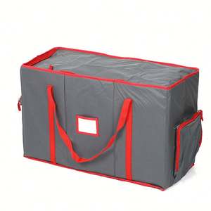 Caja de Almacenamiento Navideña con Compartimentos y Tapa con Cierre, de Oxford, Grande, para Guardar Bolas de Navidad - Product Image 4