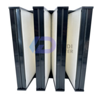 Fournisseur de confiance, prix bas, filtre à air de panneau ultra-précis, structure de filtre à air central pour climatisation, filtre à air à haut débit, filtre à air en V