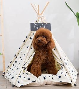 Gran oferta, cama Rectangular para gatos, cueva, tipi suave, cálido y cómodo para mascotas, cojín de alta calidad, postes de pino, diseño de moda plegable - Product Image 6