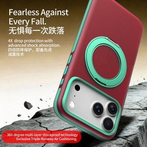 เคสโทรศัพท์แม่เหล็กแบบด้านกึ่งโปร่งแสงสำหรับ iPhone 18 15 16 17 Pro Max พร้อม 360 °   ฝาครอบกันกระแทกแบบวงแหวนโลหะ - Product Image 4