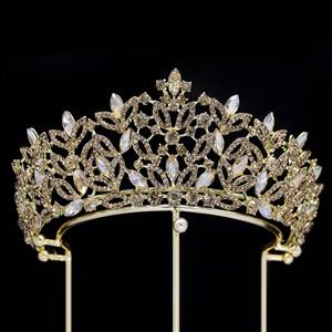 Özelleştirilmiş gelin taç zarif elmas lüks taç saç bandı düğün aksesuarları gelin headdress balo Tiara taç - Product Image 2