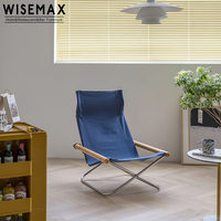 Fauteuil de lecture pliable WISEMAX de style minimaliste nordique en toile, pour le camping en plein air, le salon, le balcon, le salon