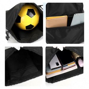 Custom Logo Student Sports Simple Waterproof Marathon Event Basketball Football <b>Pouch</b> Gift <b>Drawstring</b> Bag Backpack - Product Image 3