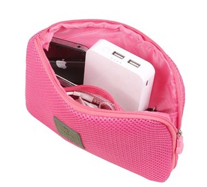 Portable Travel Electronics Accessories Digital Storage Data Cable Pouch Organizer Bag Zipper <b>Recyclable</b> Material Custom Logo - Product Image 2