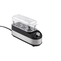 Cuiseur à œufs électrique automatique 210W sans BPA, silencieux, pour 3 œufs, mini, facile à utiliser, avec minuteur, pour la cuisine et le petit-déjeuner à la maison