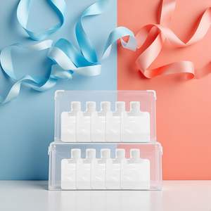 Sacs d'emballage de liquides portables transparents personnalisés, nouveaux sachets compressibles vides rechargeables de format voyage, pochettes de voyage transparentes de qualité supérieure - Product Image 6