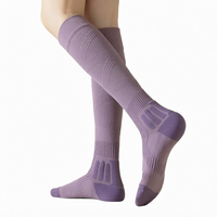 Chaussettes de compression unies tricotées pour le sport, pour femmes et jeunes, idéales pour le fitness, la course, le saut et le yoga