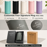 Thermos isotherme en acier inoxydable de 380 ml, design moderne, personnalisable avec logo, couleurs variées, cadeau d'affaires, tasse à café, gobelet, 12-24 heures, anti-fuite