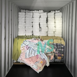 ผ้าเช็ดอเนกประสงค์ ผ้าฝ้ายถัก ผ้าอุตสาหกรรม แบบมัดเป็นก้อน น้ำหนัก 5 กก. 10 กก. 25 กก. ผ้าฝ้ายสีอ่อน - Product Image 1