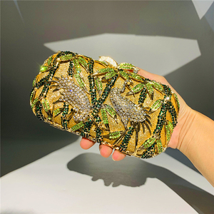 OC4374 elegante Clutch da sera con ricamo in strass e diamanti fodera in PU - Product Image 2