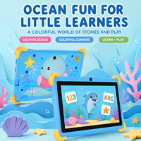 Tablet Layar Sentuh Ramah Anak 7 Inci Android 9 RAM 1GB Penyimpanan 16GB 1280x800 Pink Biru Perangkat Anak untuk Penggunaan Keluarga Kids Pad