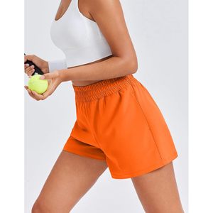 FOXA Short de course 2 en 1 pour femme, short de sport à taille haute, séchage rapide, avec 4 poches pour l'entraînement - Product Image 3