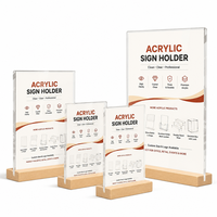 Présentoir de table A4 en acrylique pour nom, prix, menu, publicité – Fabriqué en Chine