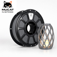 Filament d'imprimante 3D PLA mat à faible brillance et gris, PLA Matte Basic, idéal pour les découpes décoratives et comme accessoire d'éclairage.